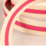 Tassenband fuchsia/goud