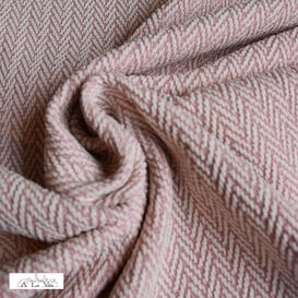 Jacquard gebreid - visgraat roze
