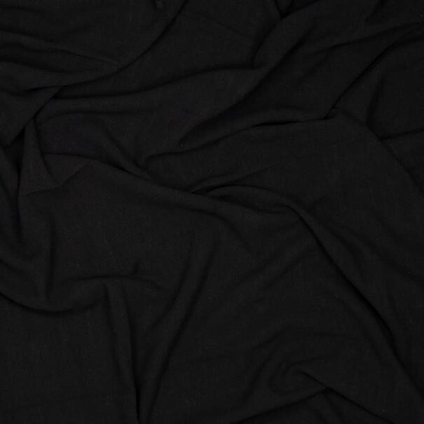 linnenviscose jacquard - zwart