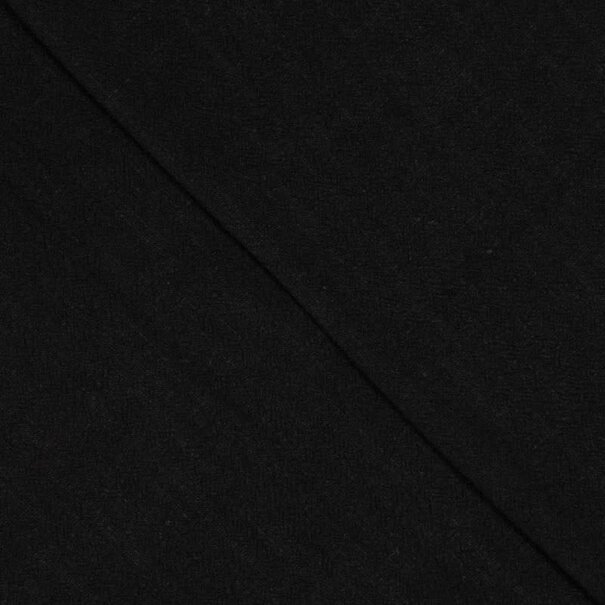 linnenviscose jacquard - zwart