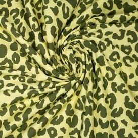 Canvas luipaard - olijf