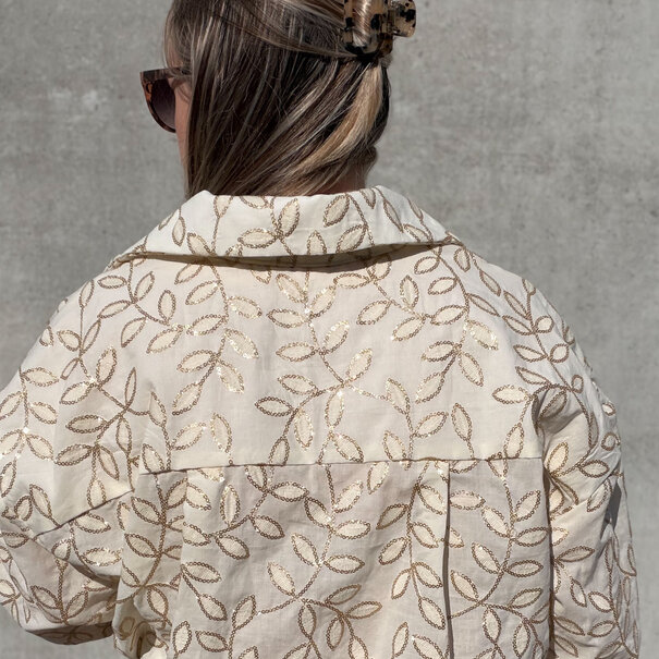 Champagne leaves - poplin