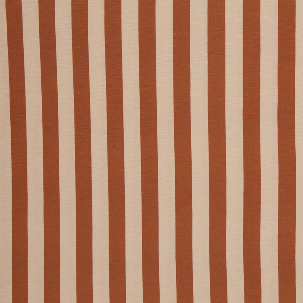 Happy stripes bruin - viscosetricot