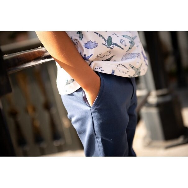 Katoen twill - midnight navy
