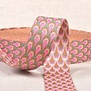 Tassenband paon 38 mm - kaki roze