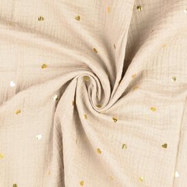 Hearts foil - double gauze