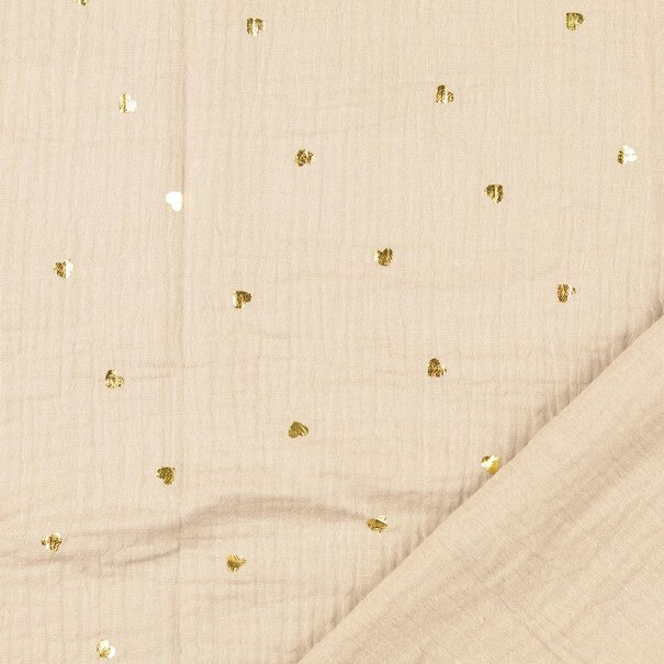 Hearts foil - double gauze