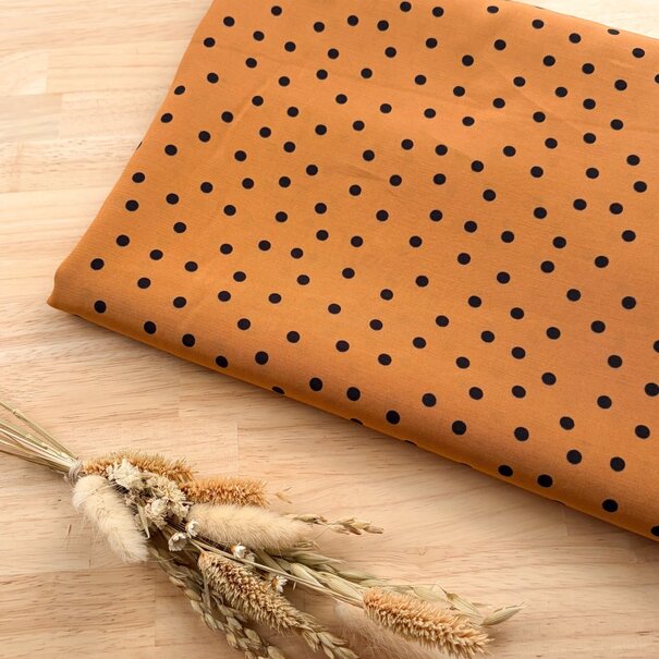 Smokey peach polka dots - 2 meter SV26