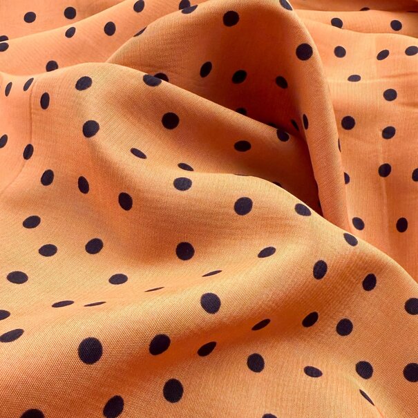 Smokey peach polka dots - 2 meter SV26