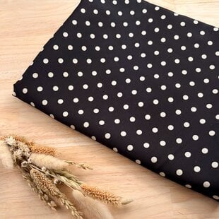 Black polka dots - 2 meter