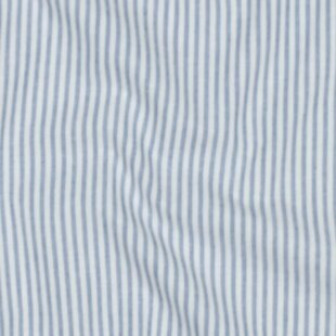 Popeline strepen - blauw