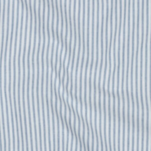 Popeline strepen - blauw