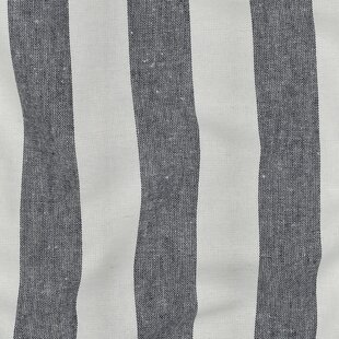 Popeline strepen breed - marineblauw