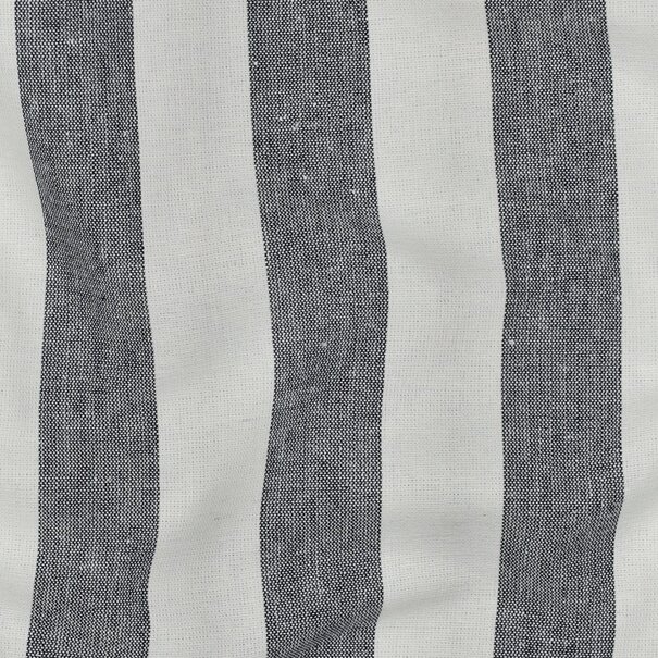 Popeline strepen breed - marineblauw