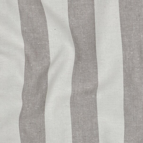 Popeline strepen breed - beige