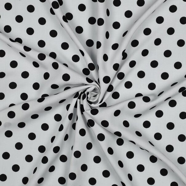 Polkadots wit - viscose