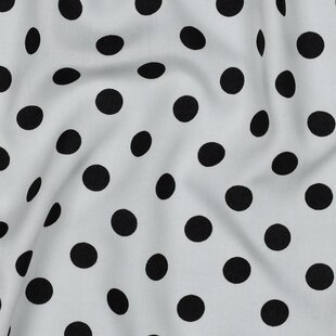 Polkadots wit - viscose