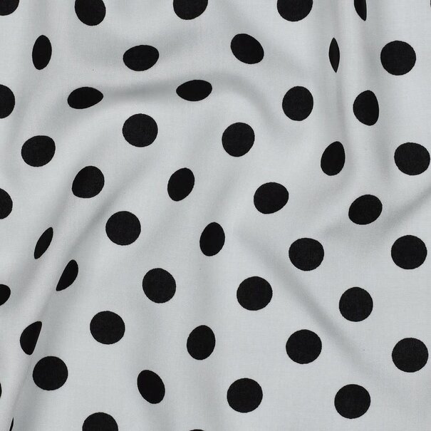 Polkadots wit - viscose