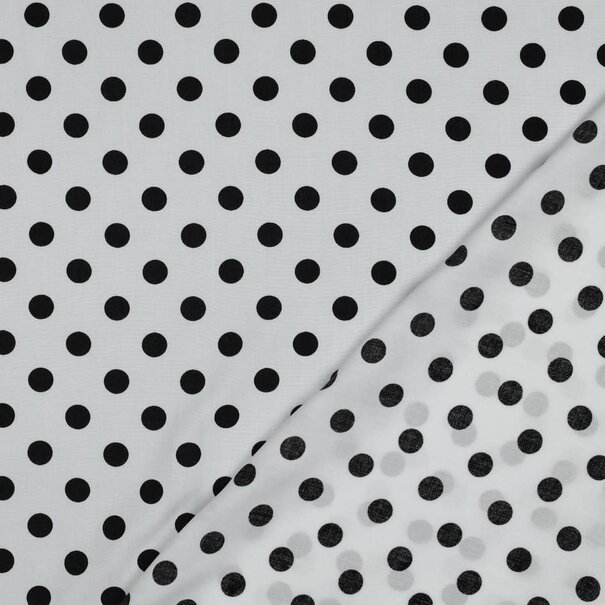 Polkadots wit - viscose