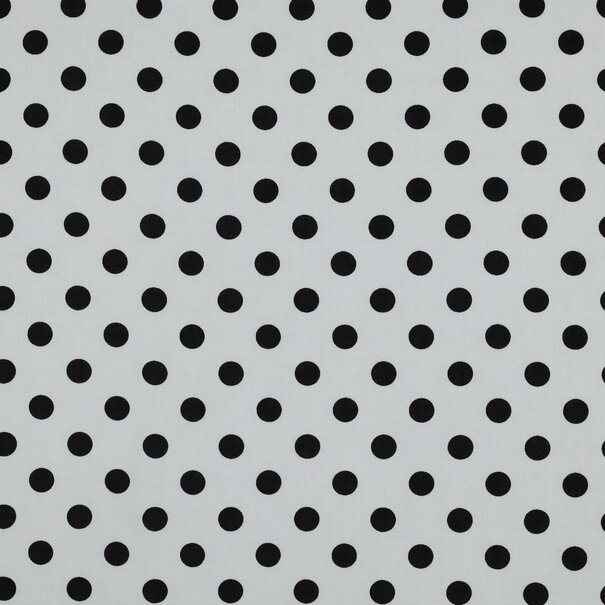 Polkadots wit - viscose