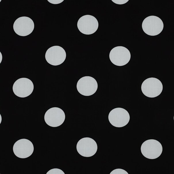 Polkadots zwart - viscose