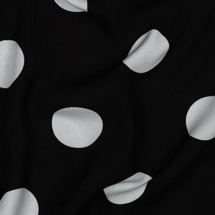 Polkadots zwart - viscose