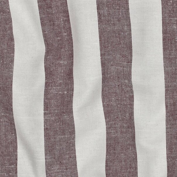 Popeline strepen breed - aubergine