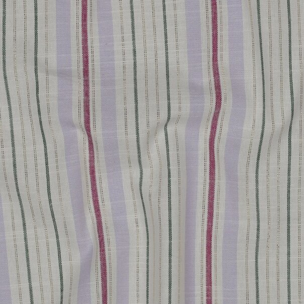 Katoen streep lurex - lila