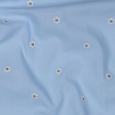Katoen voile madeliefjes - blauw