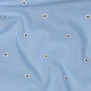 Katoen voile madeliefjes - blauw