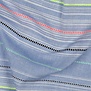 Katoen neon strepen - blauw