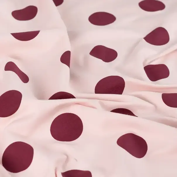 French terry small dots - poeder
