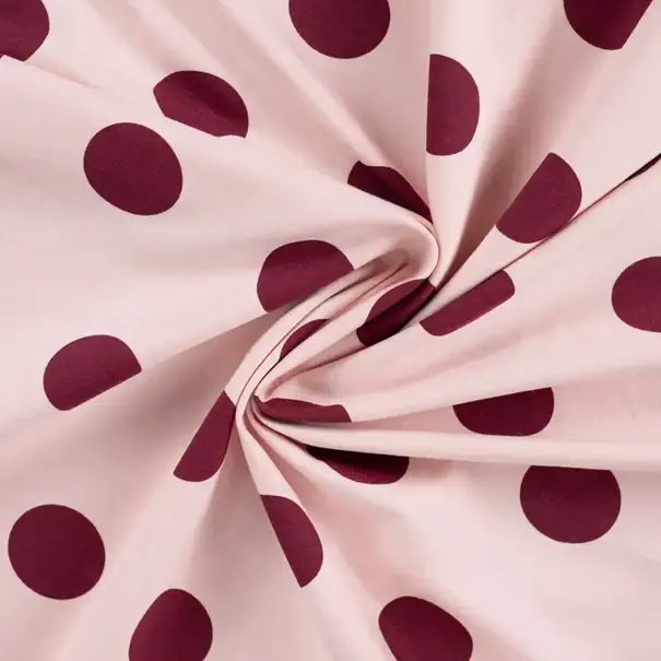 French terry small dots - poeder