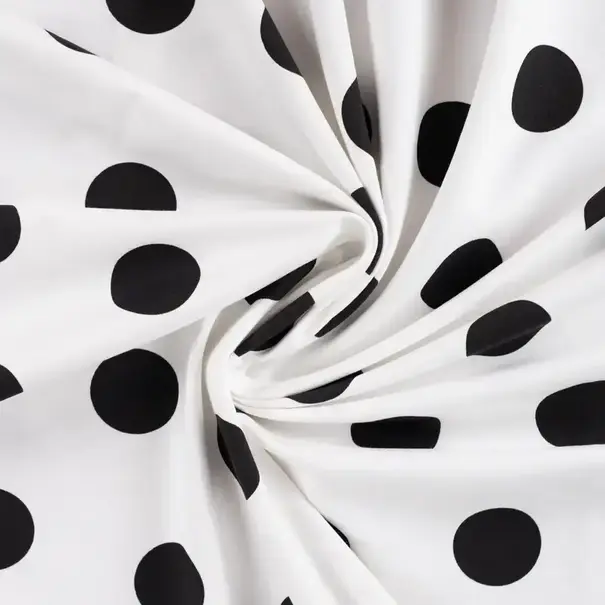French terry small dots - ecru