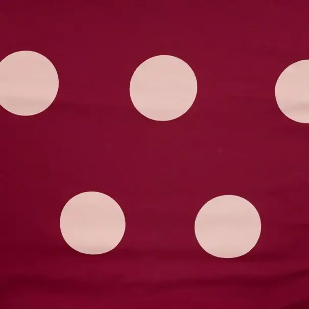 French terry big dots - wine