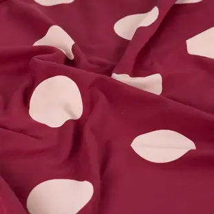 French terry big dots - wine