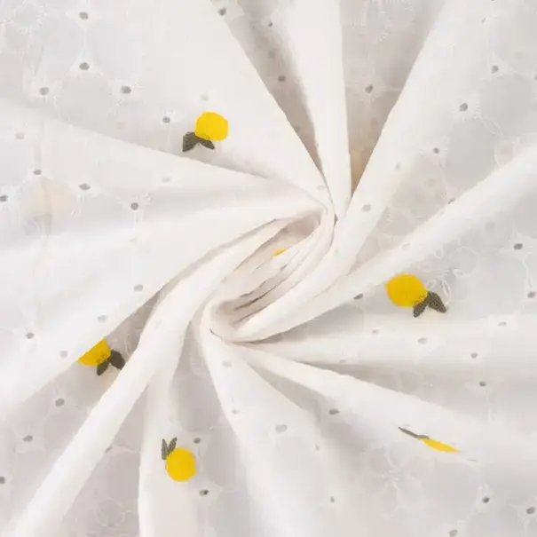 Broderie katoen - citroenen