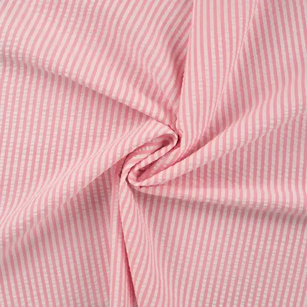 Seersucker streep - babyroze