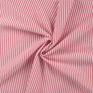 Seersucker streep - rood