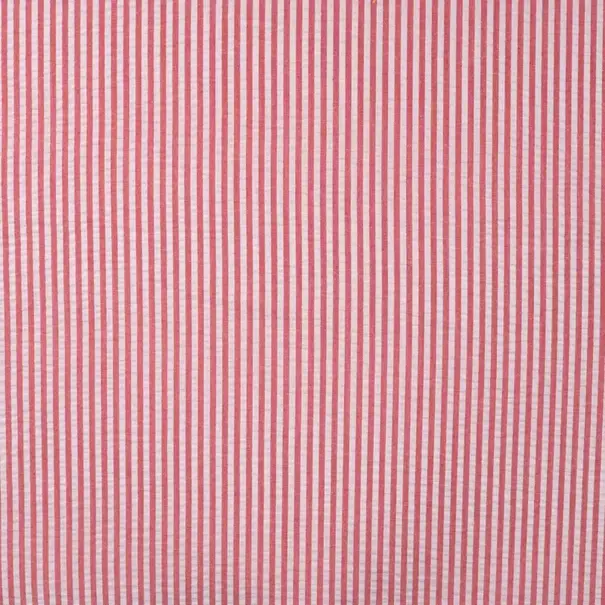 Seersucker streep - rood