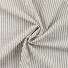 Seersucker streep - kaki
