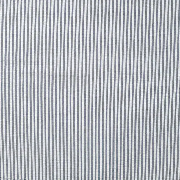 Seersucker streep - navy