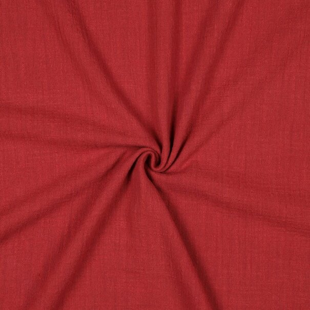 Cotton slub washed - rood