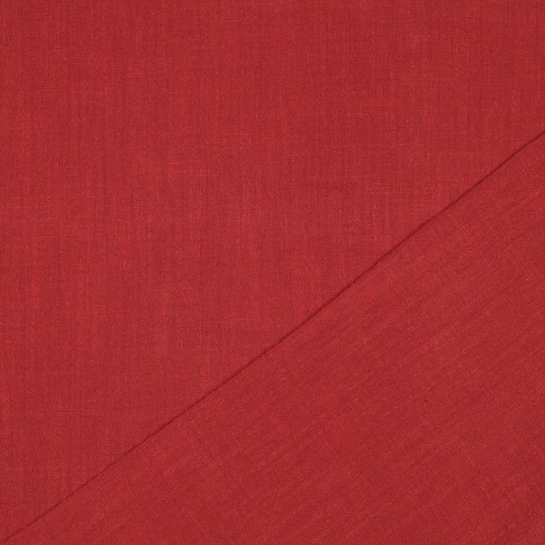 Cotton slub washed - rood