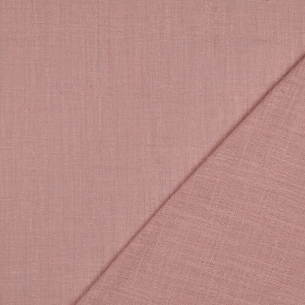 Cotton slub washed - oudroze