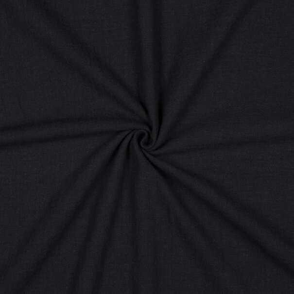 Cotton slub washed - zwart