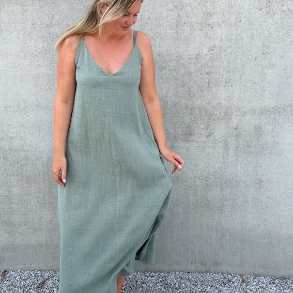 Cotton slub washed - blauw