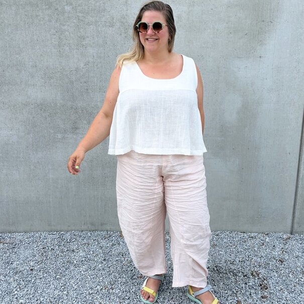 2 meter wearable stories - soepele linnenlook keper lichtroze