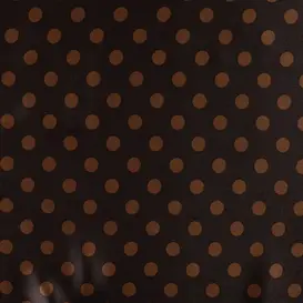 Rayon satijn dots - bruin