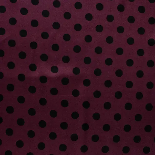 Rayon satijn dots - wine